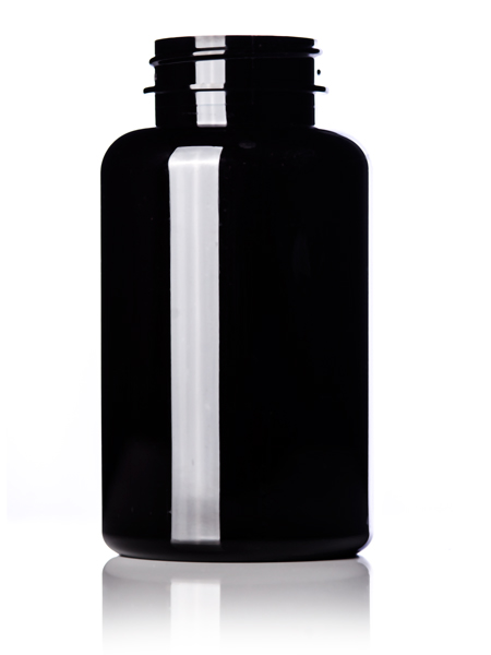 black plastic bottle