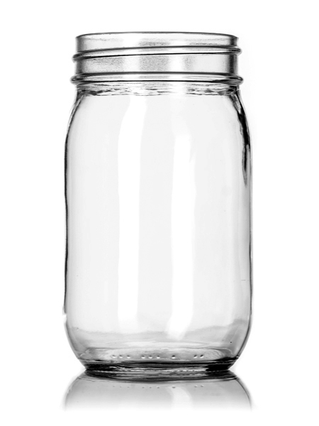 G026 16 Oz Clear Glass Jar With 70 450g Neck Finish Mason Jars