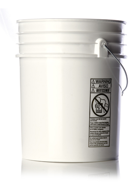 5 gallon white plastic pail